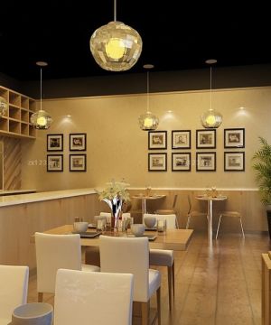 简约风格餐饮店面照片墙装修设计效果图片大全