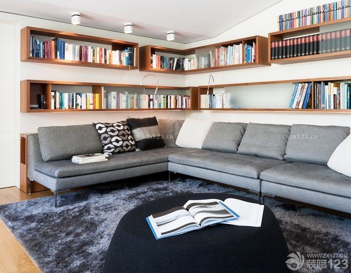 90平米房子客厅兼书房装修设计效果图