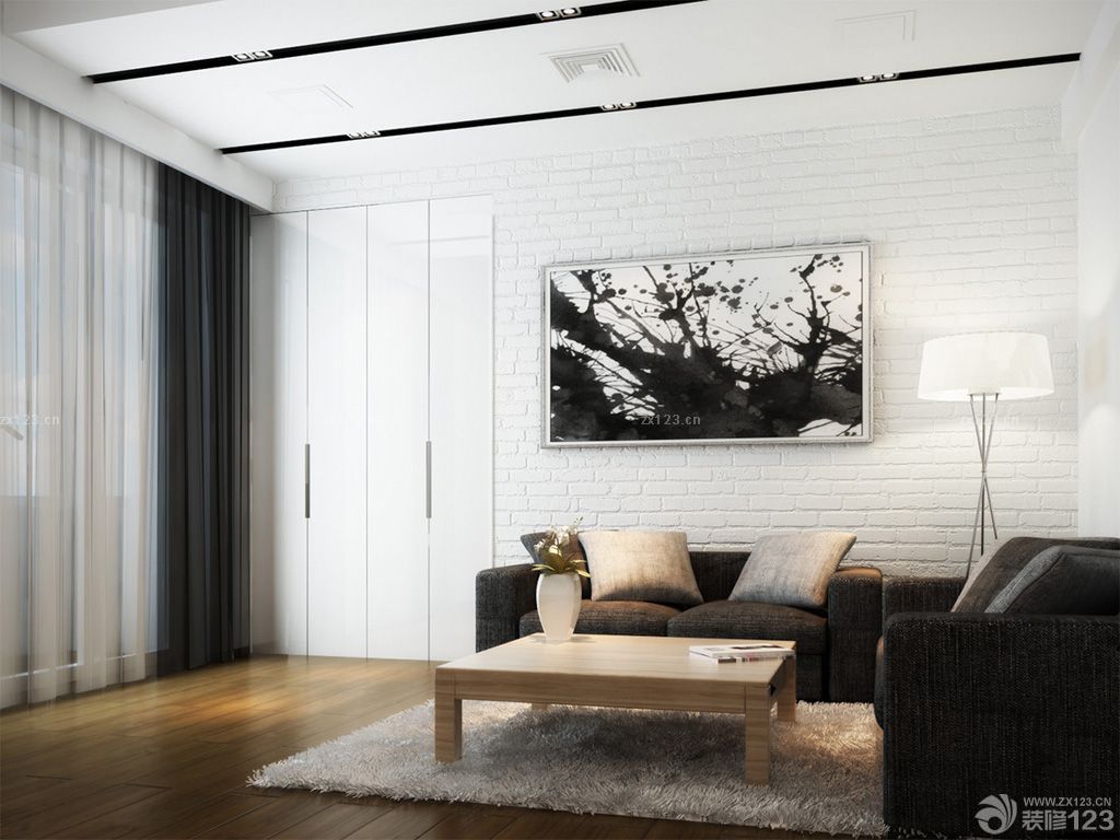 最新60平米两房创意隐形门装修实景图欣赏2025