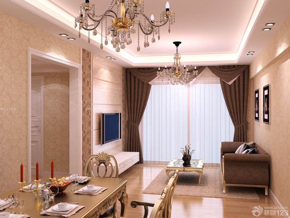 50平米的房子客厅窗帘装修图