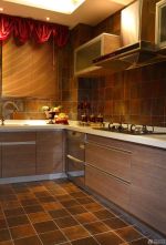 最新70平米小户型装修样板间厨房仿古砖墙面装修效果图欣赏