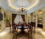 140房子欧式餐厅酒柜装修效果图片大全