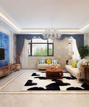 混搭风格家居90平米房子室内装修设计图片欣赏