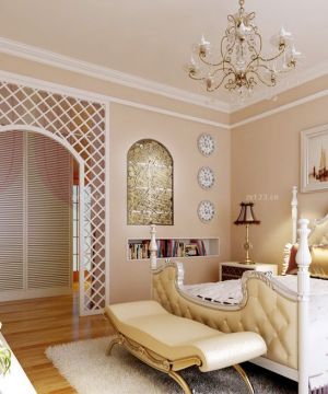 2025最新70平米小户型装修样板间卧室床尾凳装修效果图片