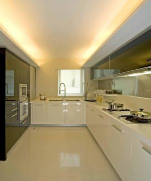 美式现代风格140平米的房子厨房设计装修效果图片大全
