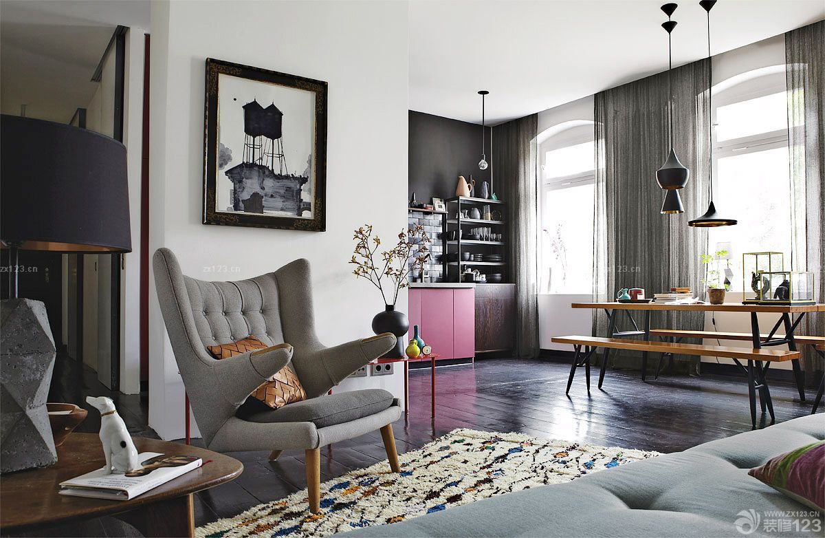 2025现代时尚90平方房子休闲创意椅子装修效果图欣赏