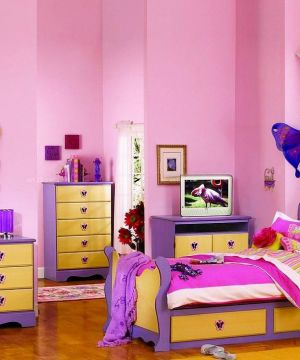 可爱温馨儿童房屋粉色墙面装修效果图