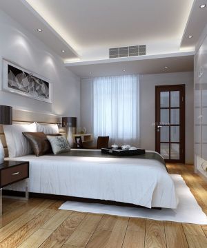 最新90平米两室一厅卧室多功能组合柜装修效果图