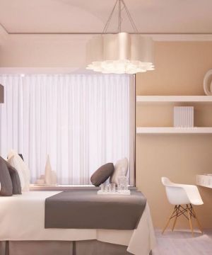 家装90平米两室一厅卧室飘窗装修效果图片大全