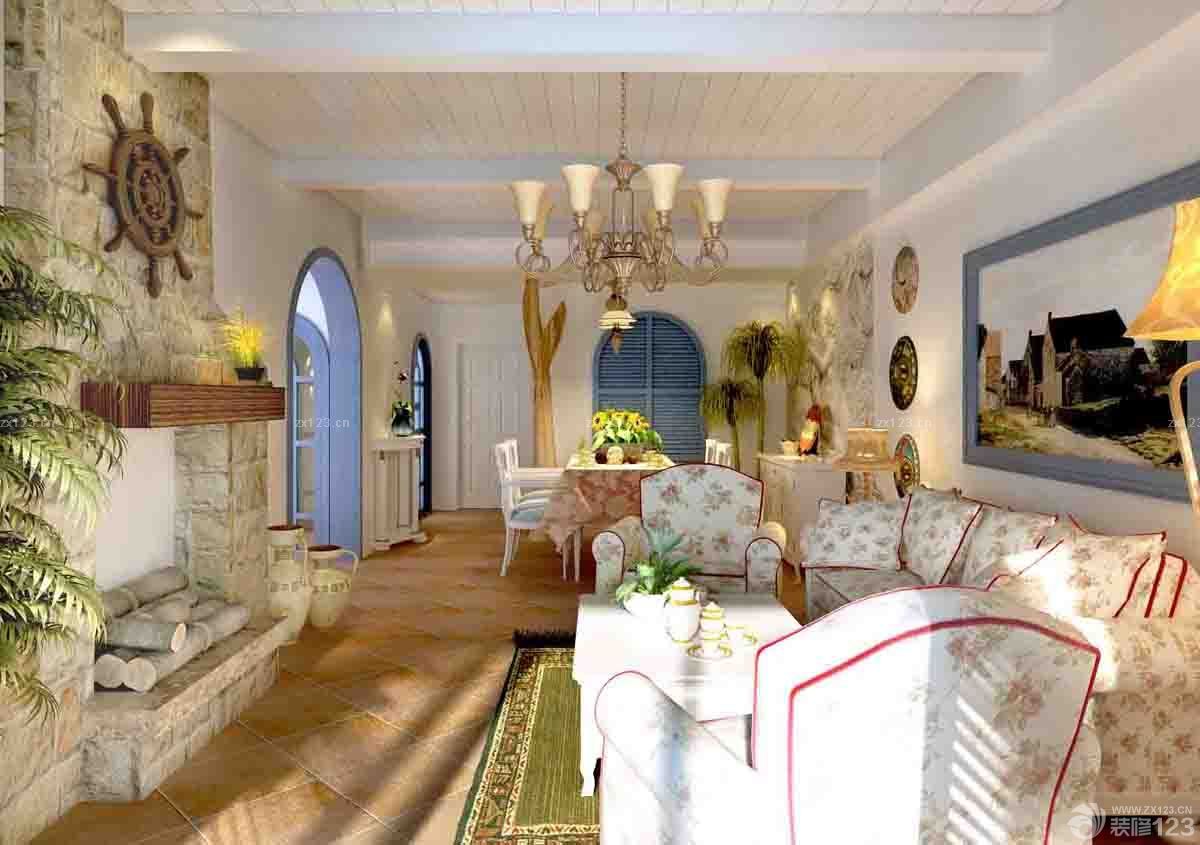 70平米小户型欧式田园风格装修效果图 