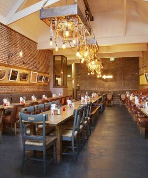 2025经典美式风格60平米饭店装修实景图欣赏