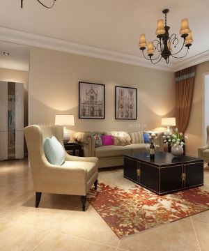 小美式风格客厅组合沙发设计图片大全