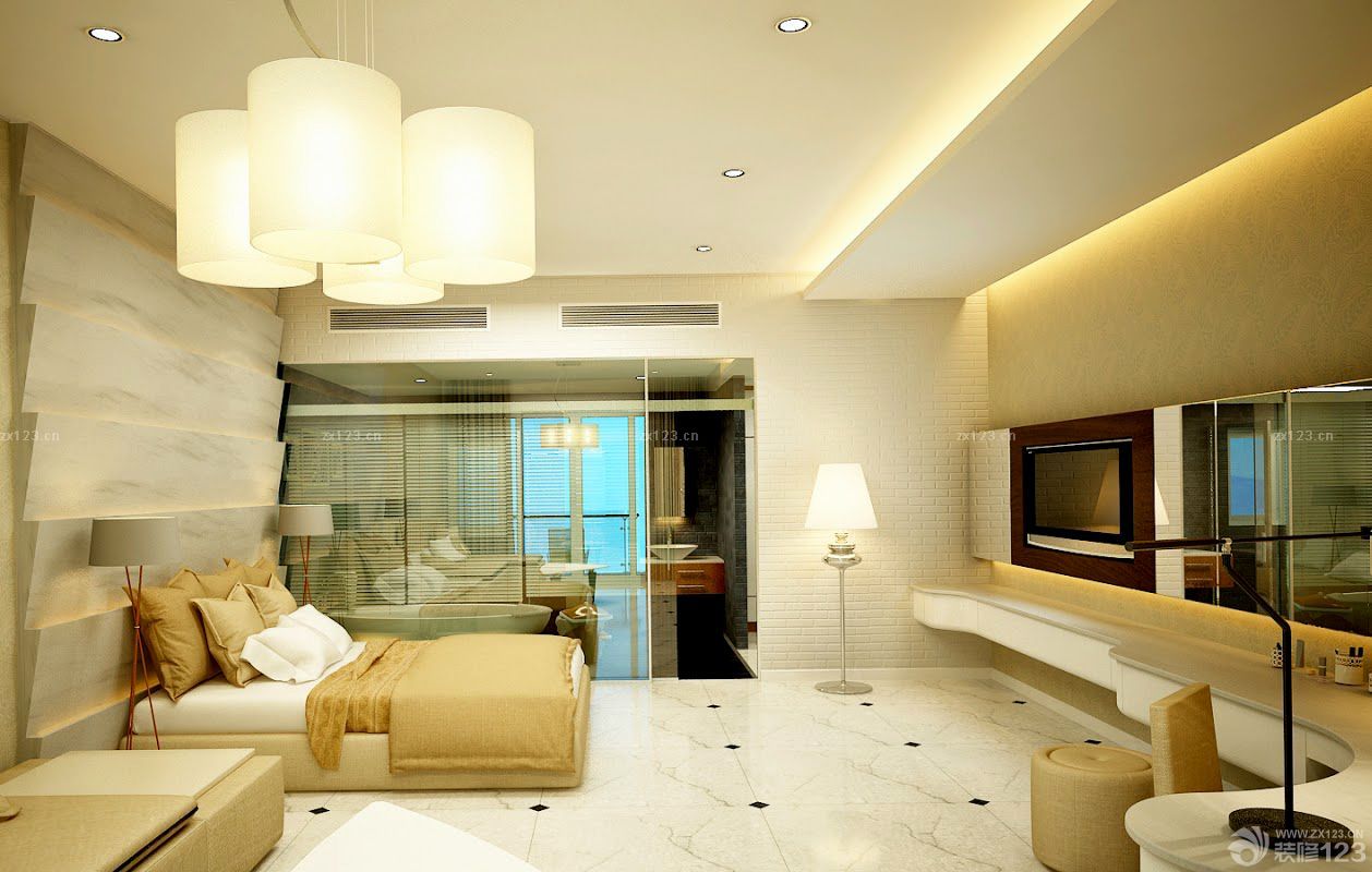 家庭房子创意欧式床头背景墙装修图片