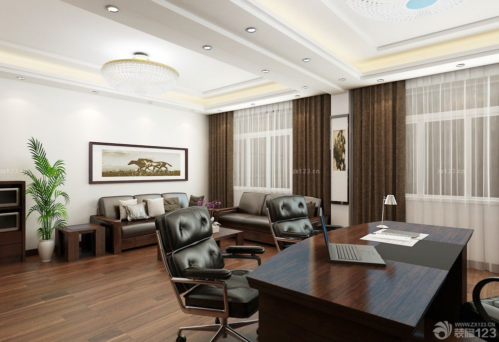 办公室内吸顶灯装潢效果图片