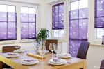 新房子简约紫色百叶窗帘搭配装修效果图片