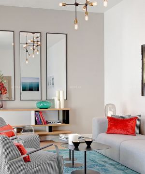 新房子时尚混搭客厅布艺沙发装修效果图欣赏
