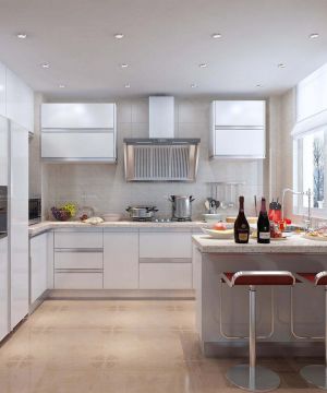 一楼90平米房子敞开式厨房装修效果图片