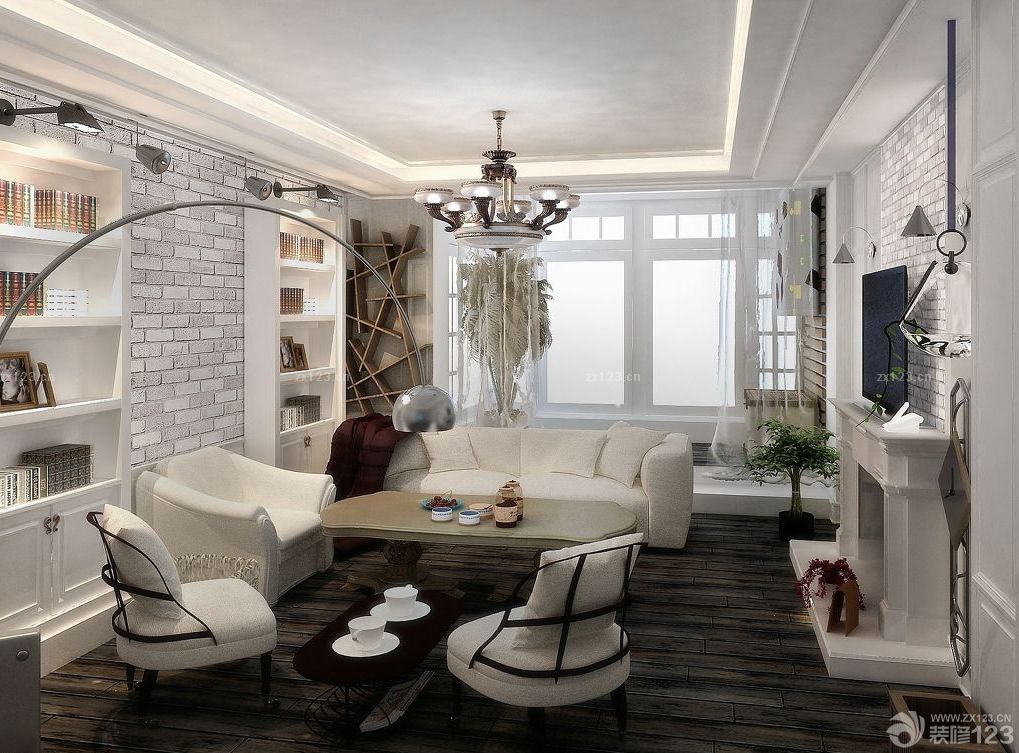 个性混搭风格室内客厅装修效果图片