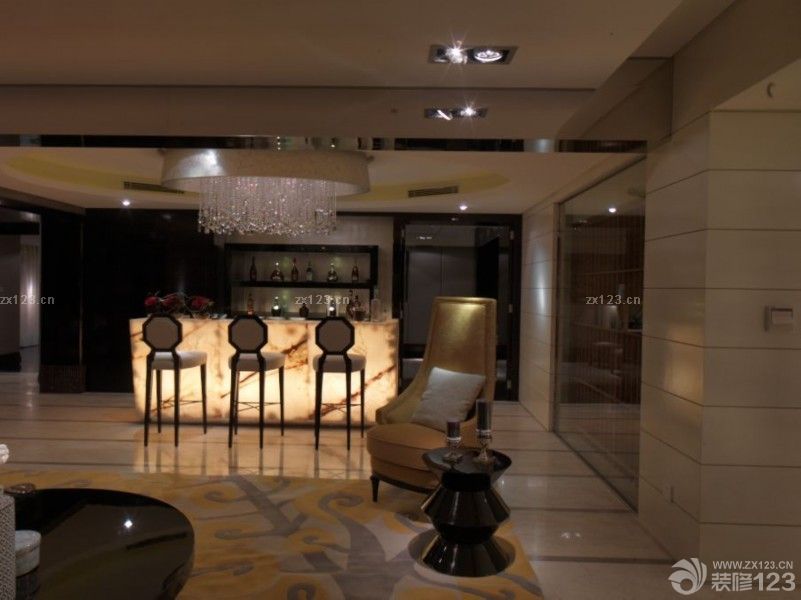 家装客厅吧台装修设计效果图