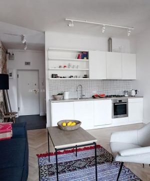 2023小型房子开放式厨房装修设计效果图片 