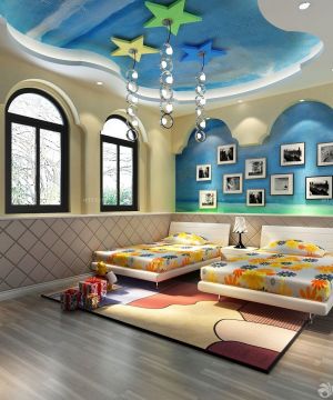 80后小屋双人儿童房装修效果图片