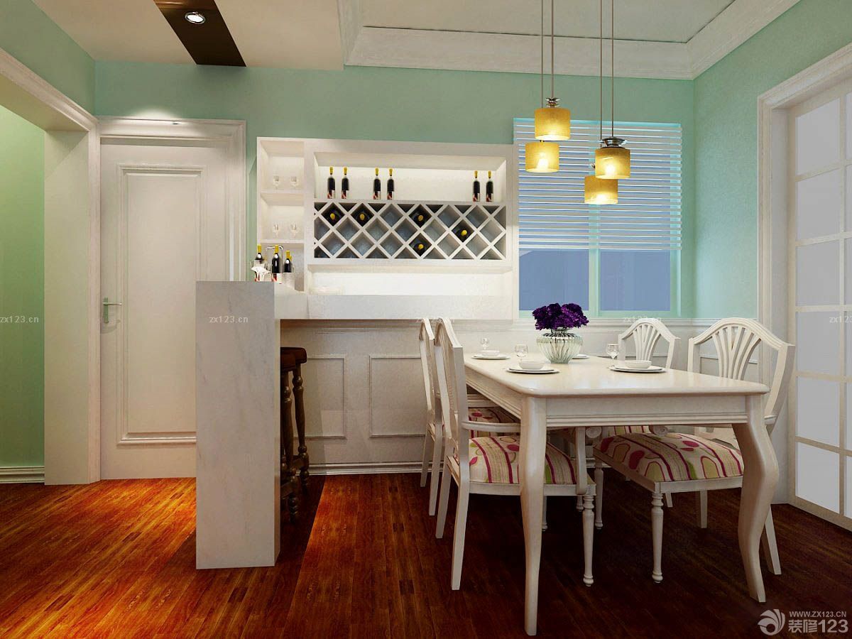 2025小美式风格简单室内餐厅装修图片
