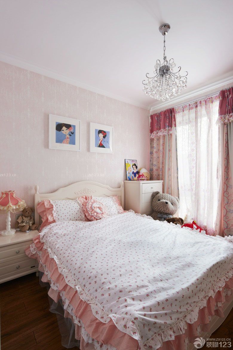 2020小美式风格80平米卧室装修效果图片