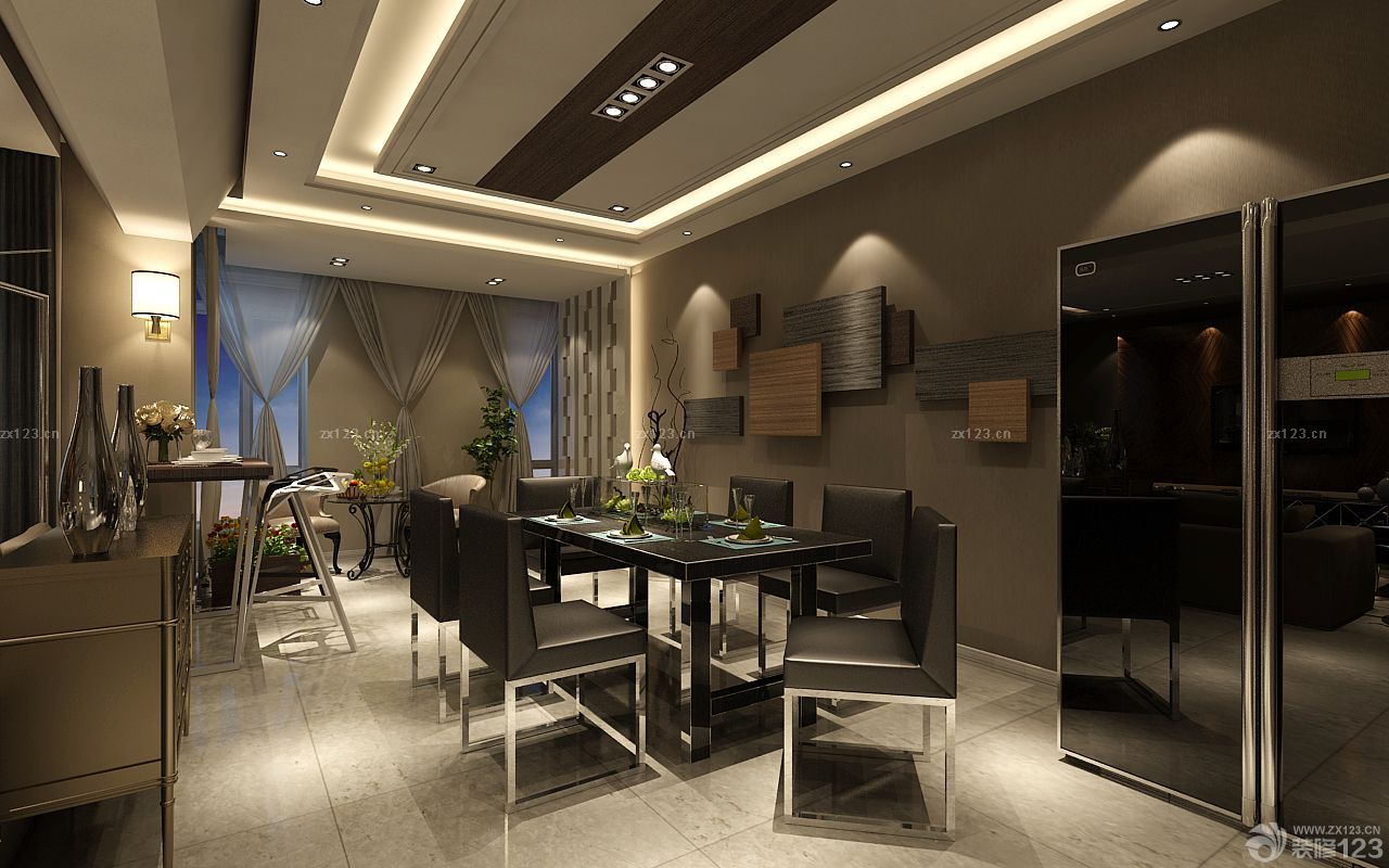 现代时尚客厅墙面装饰装修效果图欣赏