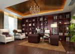 2025最新中式书房室内书架装修效果图大全 