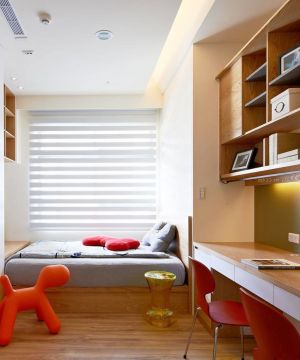 最新小户型卧室兼书房室内装修效果图大全
