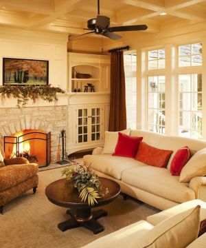 温馨别墅室内壁炉装修效果图大全2025图片