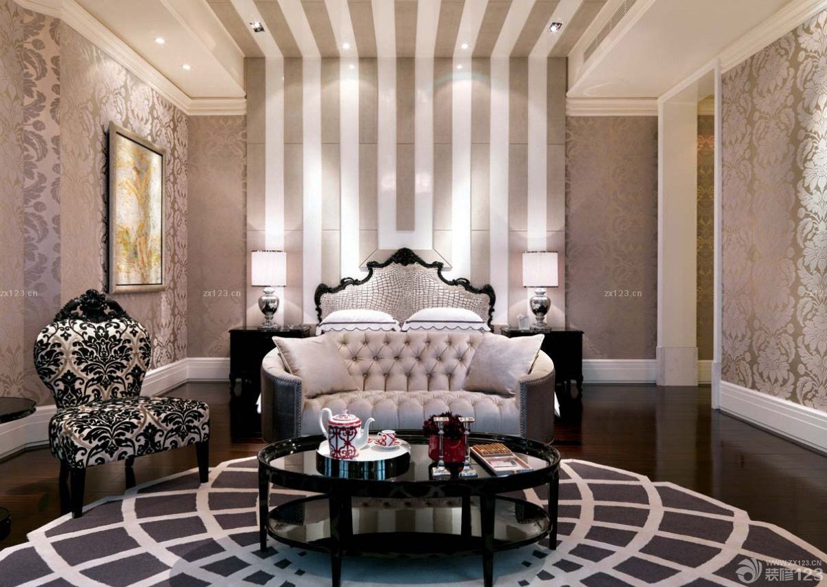 2025最新欧式客厅室内壁纸装修效果图 
