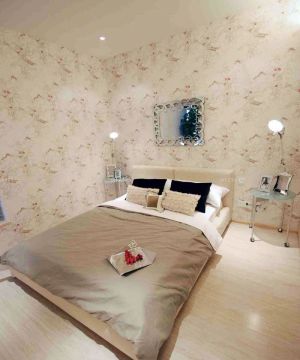 韩式卧室室内壁纸装修效果图 