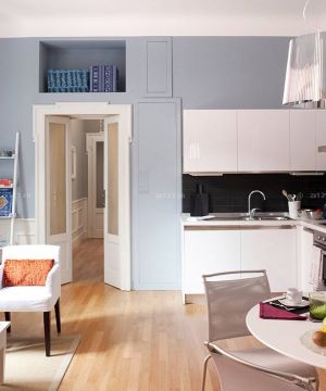 家庭室内开放式厨房装修设计效果图大全 