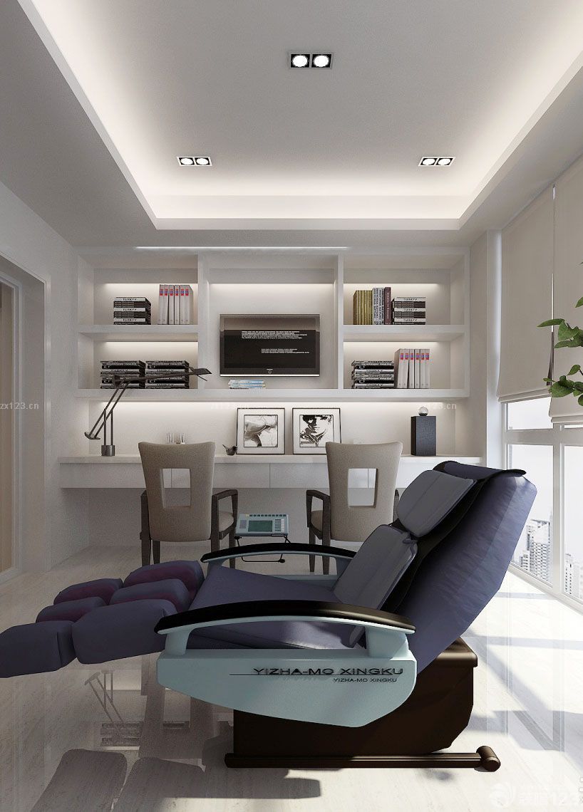 简约风格书房休闲创意椅子装修效果图2025