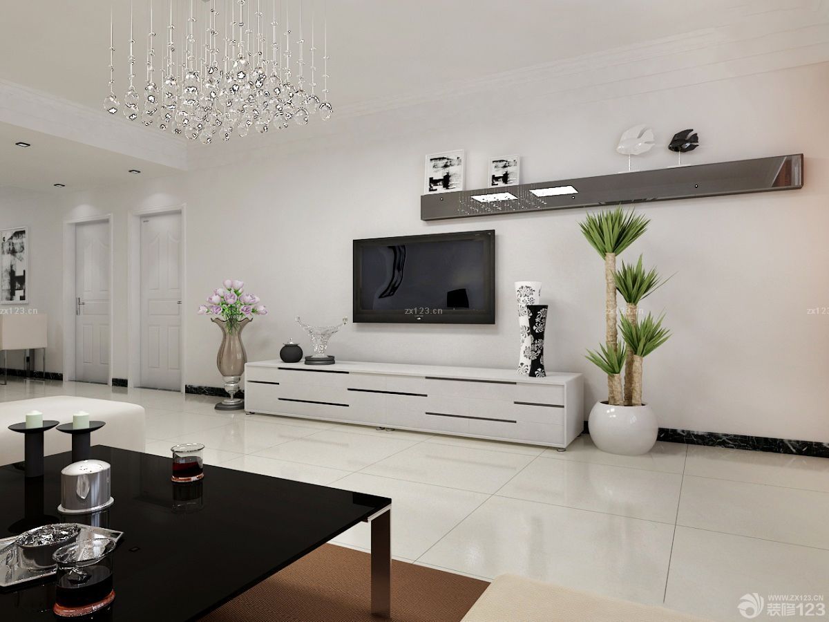 现代欧式简约电视柜装修效果图欣赏