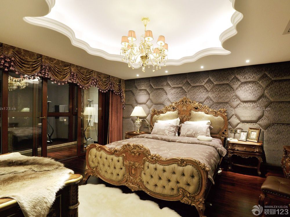 经典欧式新古典家具双人床装修效果图片大全