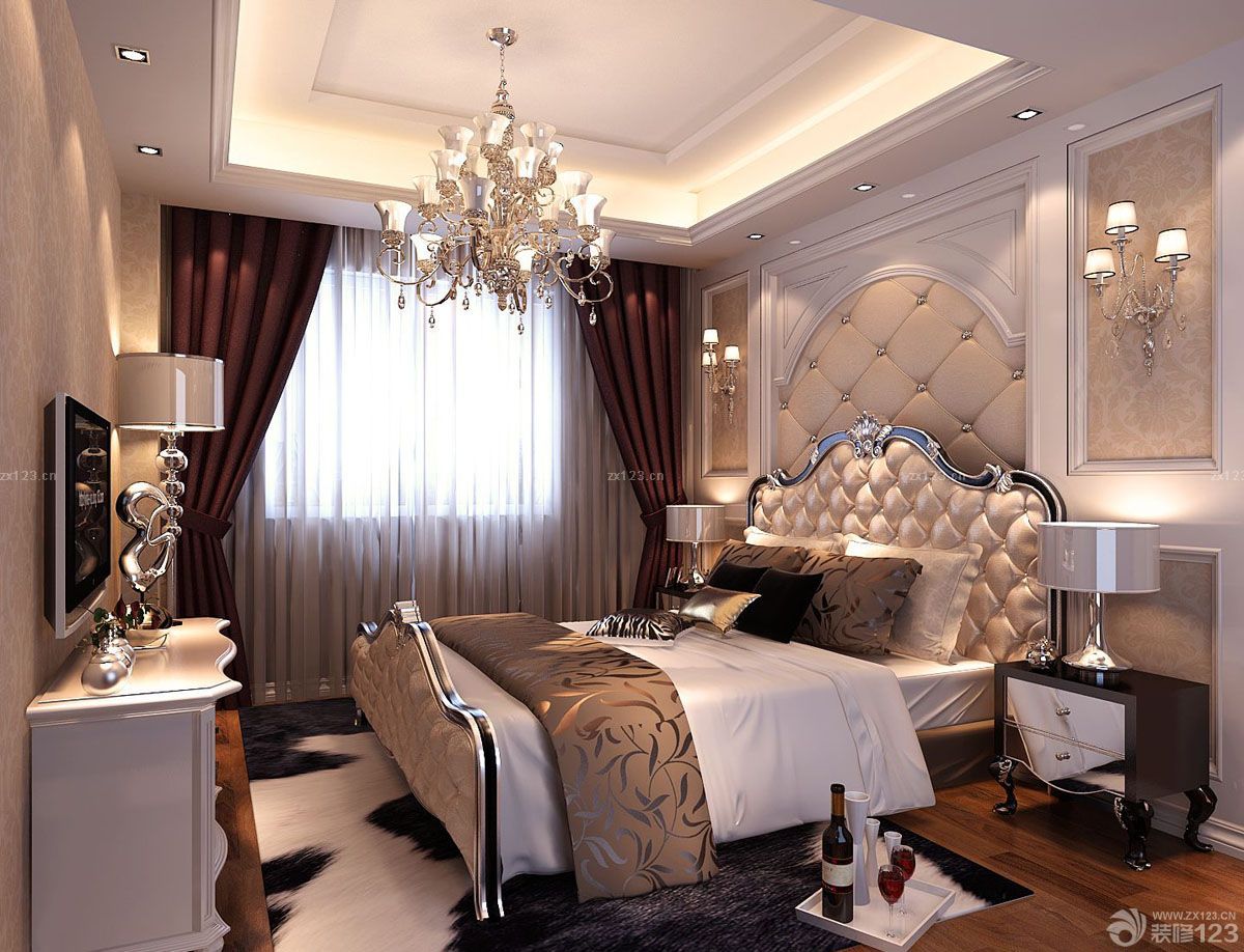 2025欧式卧室窗帘装潢设计效果图