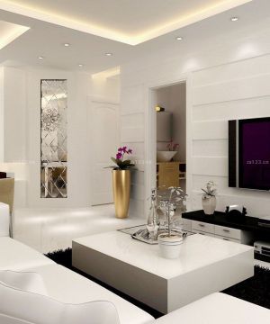 2023最新现代北欧风格客厅时尚简约电视墙设计效果图欣赏
