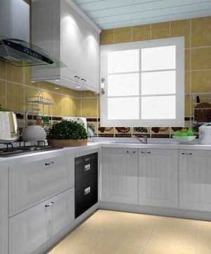 最新70平米现代欧式厨房整体橱柜效果图