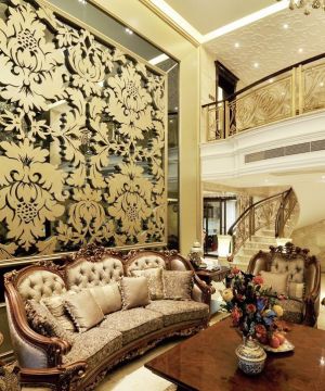 欧式新古典家具客厅多人沙发装修效果图欣赏
