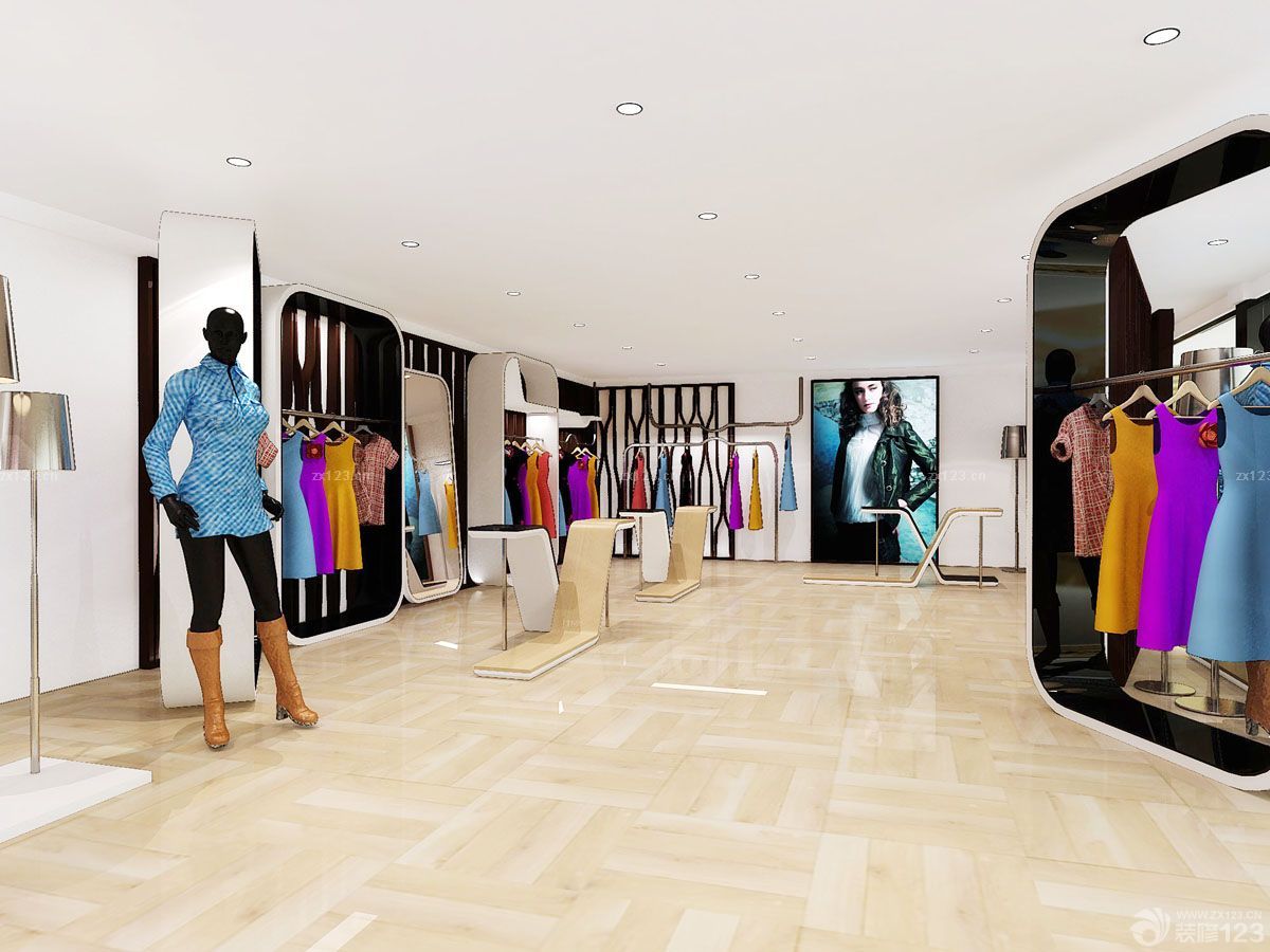 2025时尚女装店面奢华室内装修效果图
