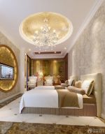 最新宾馆室内圆形吊顶装修效果图片