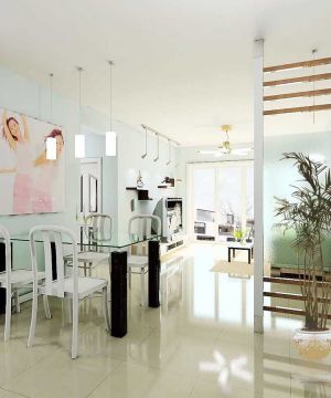 普通家庭客厅餐厅一体简单室内装饰图片