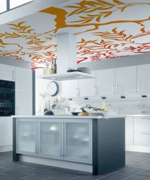 经典3d室内开放式厨房设计装修效果图