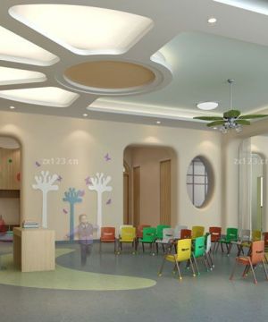 2025国际幼儿园个性墙面造型装修效果图
