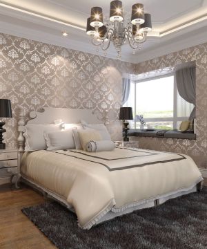 最新80平米卧室壁纸背景墙装修案例大全