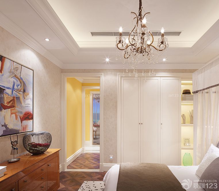 最新90平方两房两厅 卧室衣柜装修效果图