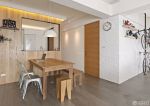 最新三室一厅餐厅美式实木餐桌装修效果图大全2023图片 