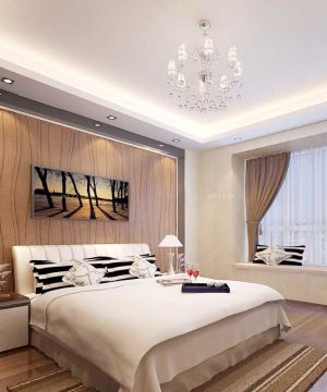 四房两厅卧室床头装饰画设计效果图